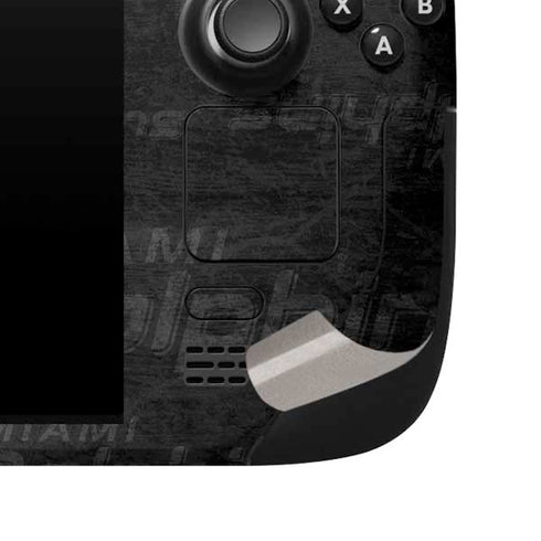 NFL Miami Dolphins Black & White Steam Deck Handheld Gaming Computer Skin